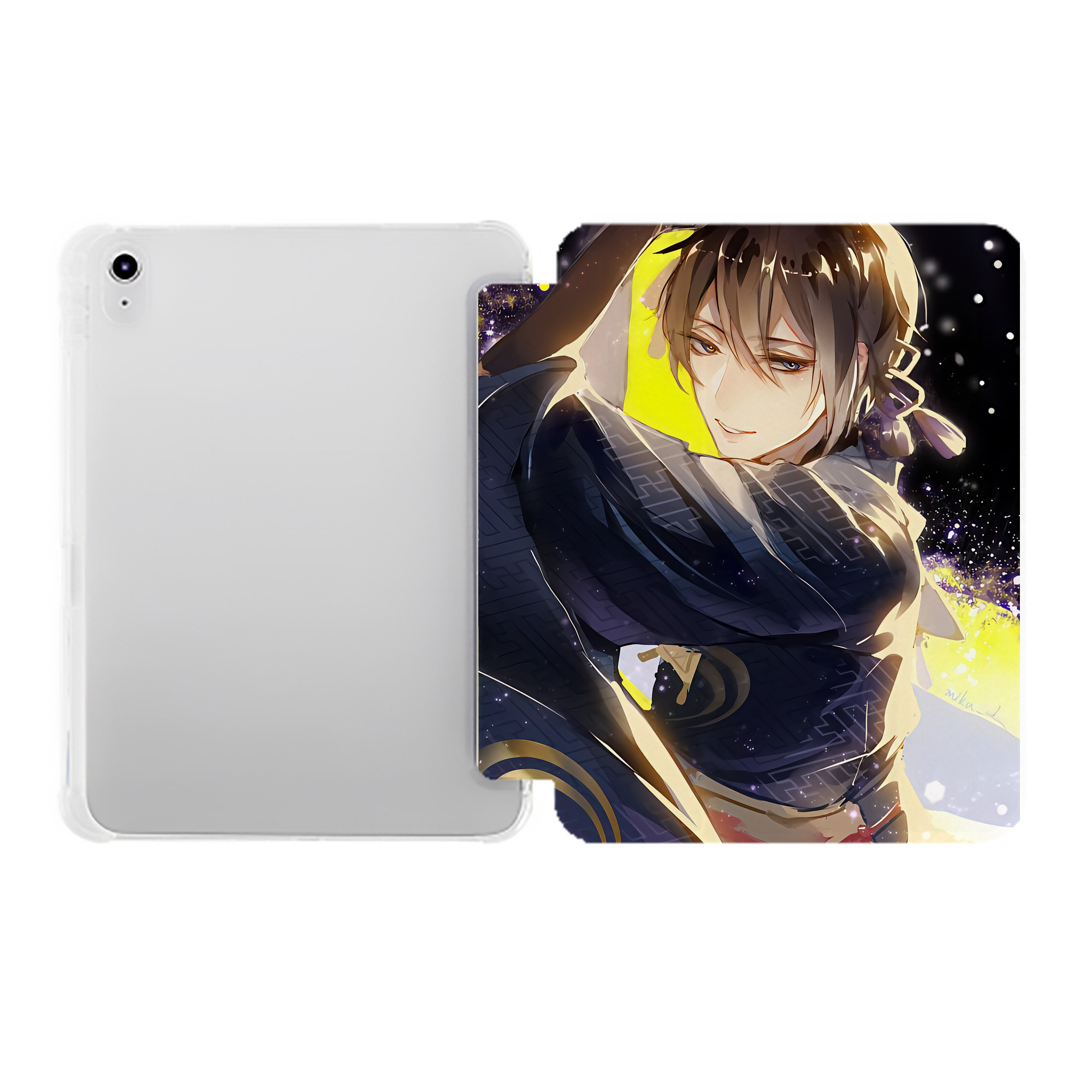 （画像用） 刀剣乱舞 Touken Ranbu IPad ケース ペン収納付き 三つ折りスタンド PUレザー×シリコン 対応機種9.5/10.5/10.9インチ